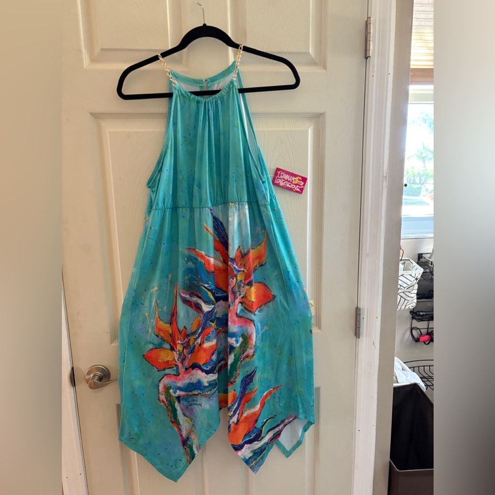 NWT Leoma Lovegrove Teal Dress petite large